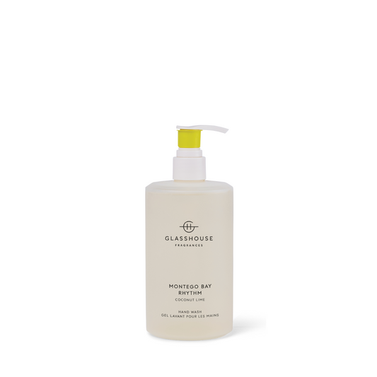 Hand & Body Wash - Glasshouse - Glasshouse Fragrances Montego Bay Rhythm Coconut & Lime Hand Wash 450mL - The Gift Company