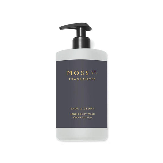 Hand & Body Wash - Moss St - MOSS ST Hand & Body Wash - Sage & Cedar 450mL - The Gift Company