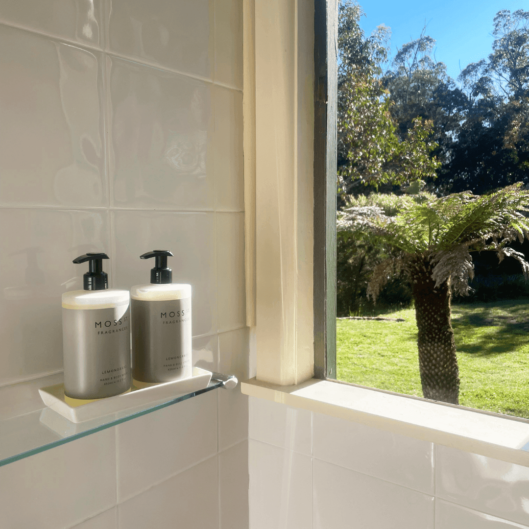 Hand & Body Wash - Moss St - MOSS ST Lemongrass Hand & Body Care Duo + Ceramic Tray - The Gift Company