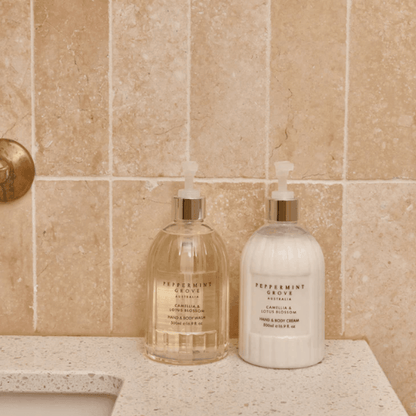 Hand & Body Wash - Peppermint Grove - Peppermint Grove Camellia & Lotus Blossom Hand & Body Wash 500ml - The Gift Company