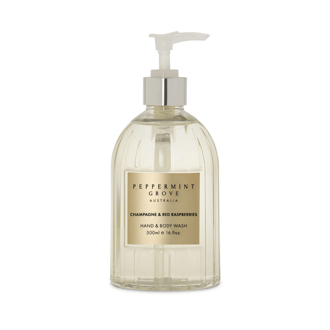Hand & Body Wash - Peppermint Grove - Peppermint Grove Hand & Body Wash Champagne & Red Raspberries - The Gift Company