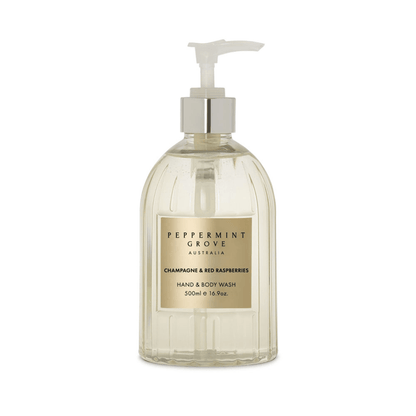 Hand & Body Wash - Peppermint Grove - Peppermint Grove Hand & Body Wash Champagne & Red Raspberries - The Gift Company