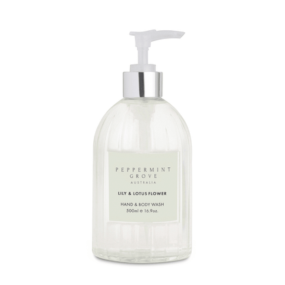 Hand & Body Wash - Peppermint Grove - Peppermint Grove Lily & Lotus Flower Hand & Body Wash 500ml - The Gift Company