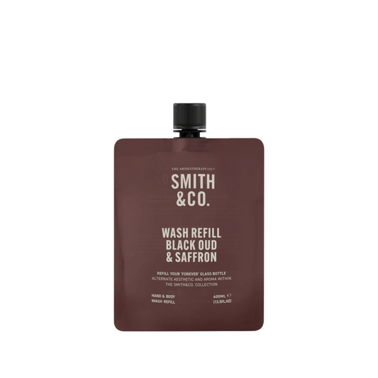 Hand & Body Wash - The Aromatherapy Co. - The Aromatherapy Co. Smith & Co. Black Oud & Saffron Hand & Body Wash Refill 400mL - The Gift Company