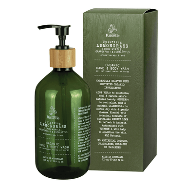 Urban Rituelle Organic Hand & Body Wash - Lemongrass, Lemon Myrtle, Grapefruit & Eucalyptus 500mL