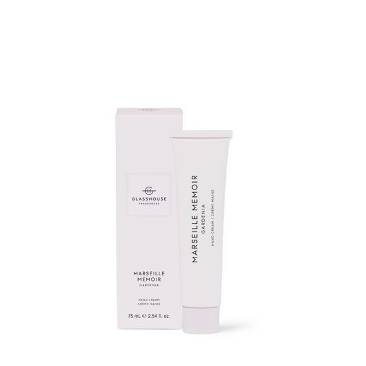 Hand Cream - Glasshouse - Glasshouse Fragrances Marseille Memoir Gardenia Hand Cream 75mL - The Gift Company