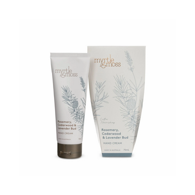 Myrtle & Moss Hand Cream Rosemary, Cedarwood & Lavender Bud 75mL