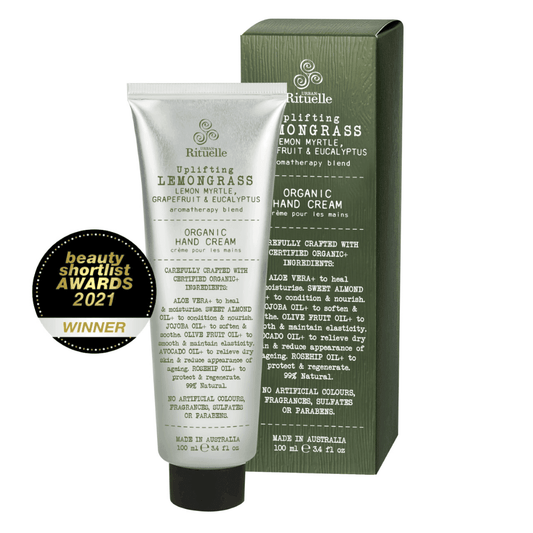 Hand Cream - Urban Rituelle - Urban Rituelle Organic Hand Cream - Lemongrass, Lemon Myrtle, Grapefruit & Eucalyptus 100mL - The Gift Company