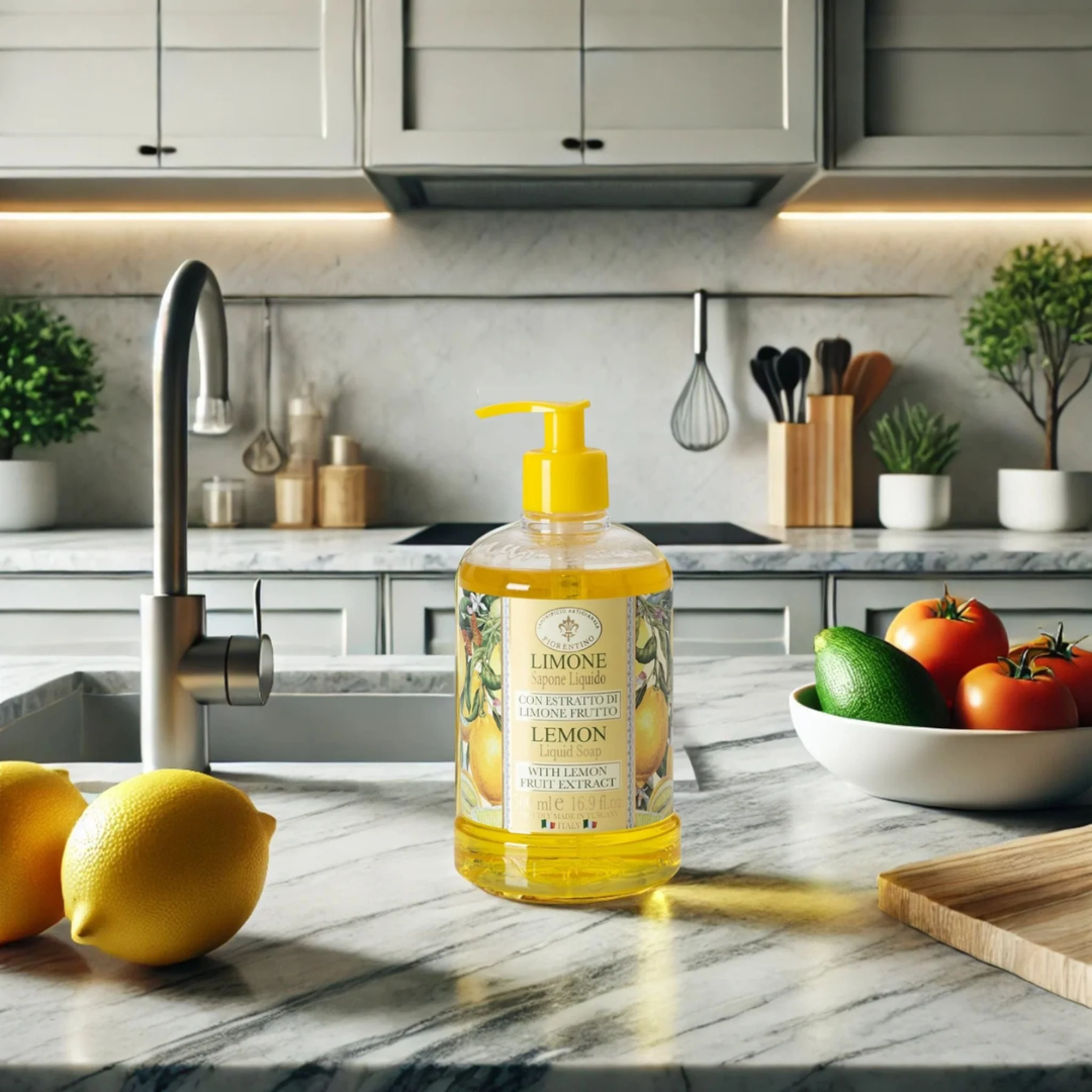 Hand Wash - Saponificio Artigianale Fiorentino - Saponificio Artigianale Fiorentino Lemon Hand Wash Bundle Set of 3 x 500ml - The Gift Company