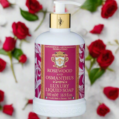 Hand Wash - Saponificio Artigianale Fiorentino - Saponificio Artigianale Fiorentino Rosewood & Osmanthus Hand Wash Bundle Set 3 x 500ml - The Gift Company