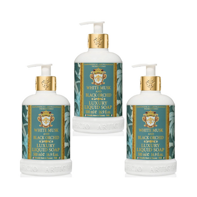 Saponificio Artigianale Fiorentino White Musk & Black Orchid Hand Wash Set of 3 x 500mL