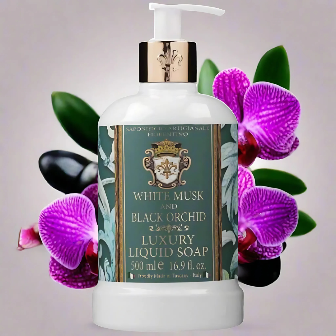 Hand Wash - Saponificio Artigianale Fiorentino - Saponificio Artigianale Fiorentino White Musk & Black Orchid Hand Wash Set of 3 x 500mL - The Gift Company