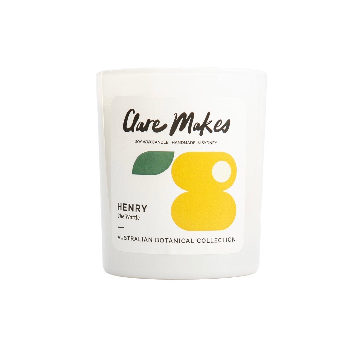 Clare Makes Henry The Wattle Medium Candle 180g by Clare Makes