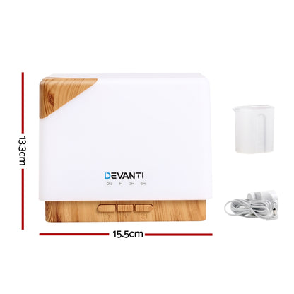 Humidifier - The Gift Company - Devanti Aroma Diffuser Ultrasonic Humidifier 600ml - The Gift Company