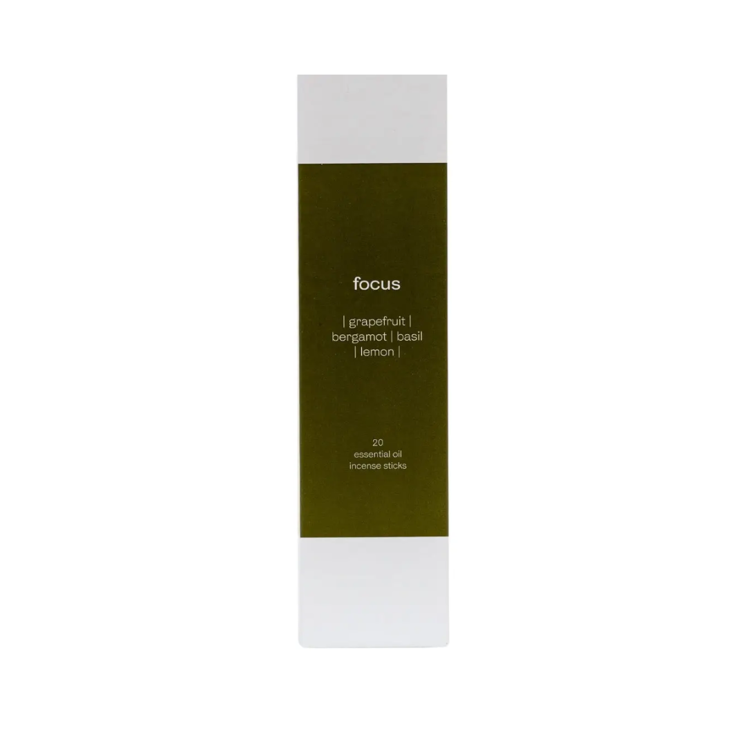 Exuro Focus Incense Sticks 20 Pack - Grapefruit, Lemon, Bergamot & Basil - The Gift Company