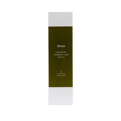 Exuro Focus Incense Sticks 20 Pack - Grapefruit, Lemon, Bergamot & Basil - The Gift Company