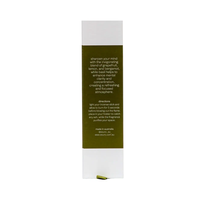 Exuro Focus Incense Sticks 20 Pack - Grapefruit, Lemon, Bergamot & Basil - The Gift Company
