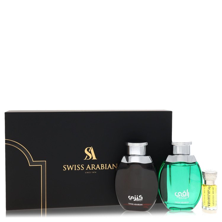 Swiss Arabian Kenzy fragrance discovery set with Raaqi and Private Musk