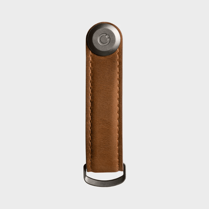 Key Organiser - Orbitkey - Orbitkey - Key Organiser Crazy-Horse Chestnut Brown with Brown Stitching - The Gift Company