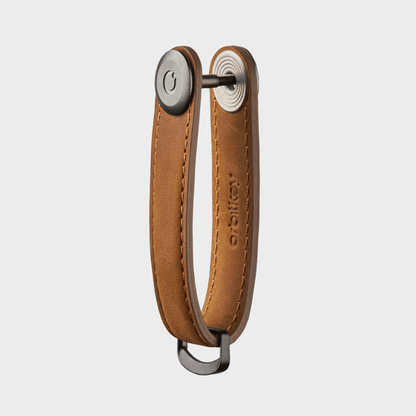 Key Organiser - Orbitkey - Orbitkey - Key Organiser Crazy-Horse Chestnut Brown with Brown Stitching - The Gift Company