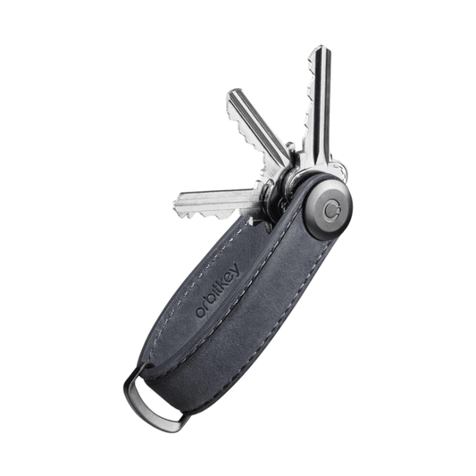 Key Organiser - Orbitkey - Orbitkey - Key Organiser Crazy-Horse Steel Grey - The Gift Company
