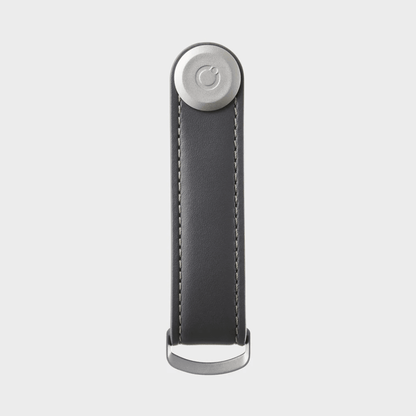 Key Organiser - Orbitkey - Orbitkey - Key Organiser Leather Charcoal with Grey Stitching - The Gift Company