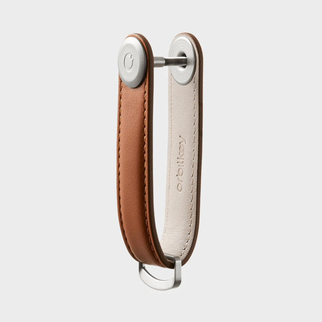 Key Organiser - Orbitkey - Orbitkey - Key Organiser Leather Cognac with Tan Stitching - The Gift Company