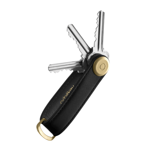 Key Organiser - Orbitkey - Orbitkey - Key Organiser Saffiano Liquorice Black - The Gift Company