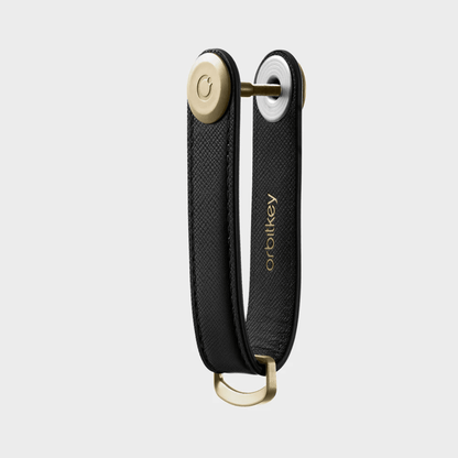 Key Organiser - Orbitkey - Orbitkey - Key Organiser Saffiano Liquorice Black - The Gift Company