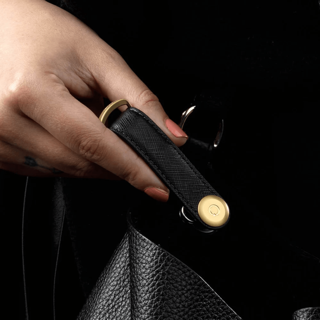 Key Organiser - Orbitkey - Orbitkey - Key Organiser Saffiano Liquorice Black - The Gift Company
