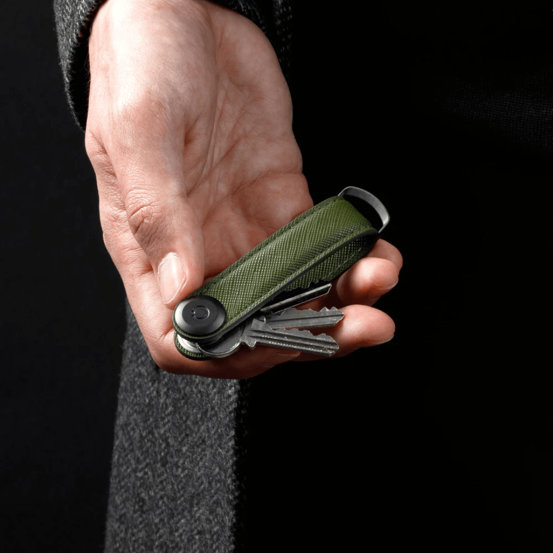 Key Organiser - Orbitkey - Orbitkey - Key Organiser Saffiano Olive - The Gift Company