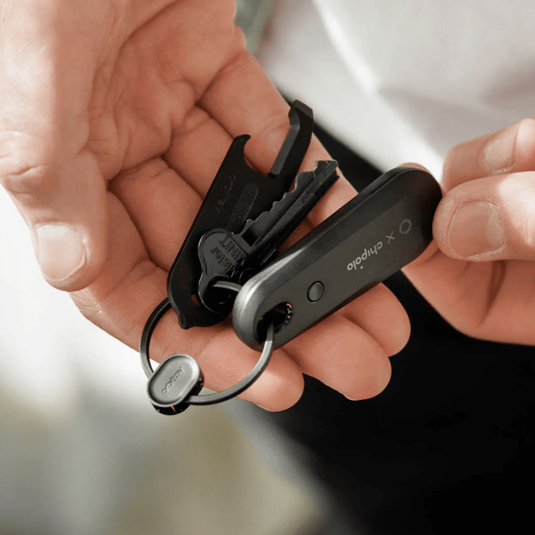 Key Ring - Orbitkey - Orbitkey - Ring v2 Black - The Gift Company