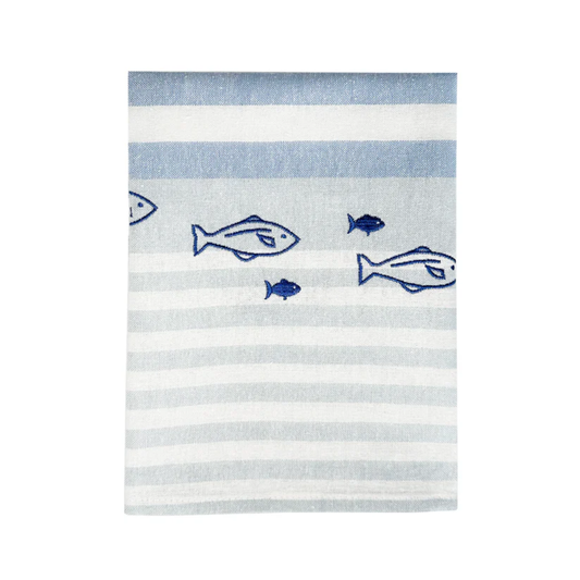 Kitchen Towel - Grubentuch - Grubentuch German Quality Tea Towels Ocean School of Fish - The Gift Company