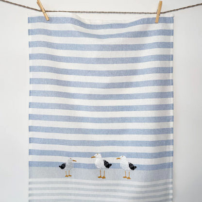 Kitchen Towel - Grubentuch - Grubentuch German Quality Tea Towels Ocean Three Seagulls - The Gift Company