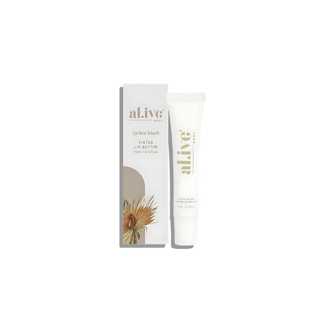 Lip Balm - Al.ive - al.ive body Tinted Lip Butter - Lychee Blush 15mL - The Gift Company