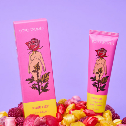 Lip Balm - BOPO Women - Bopo Women Rose Fizz Lip Balm 15g - The Gift Company