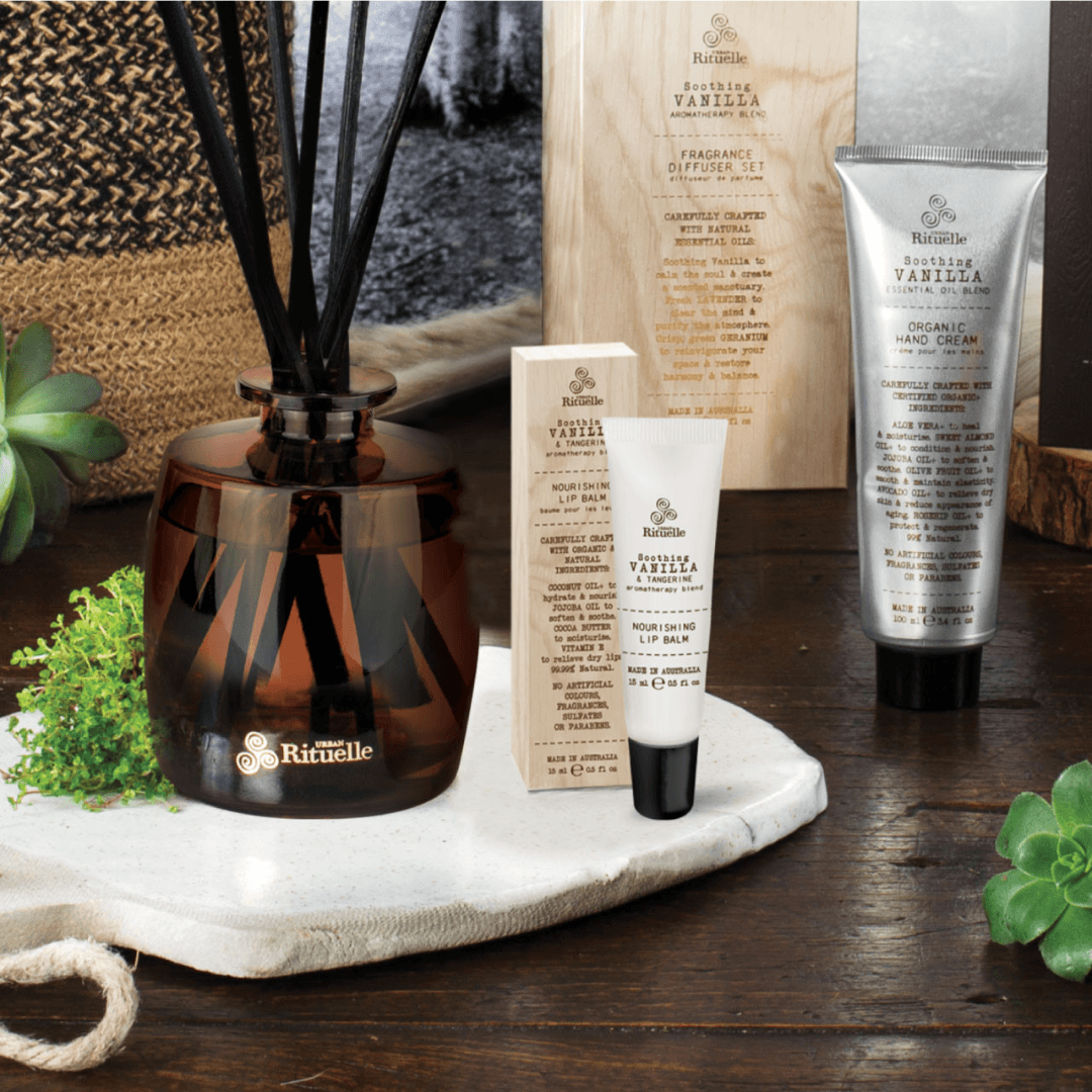 Lip Balm - Urban Rituelle - Urban Rituelle Nourishing Lip Balm - Vanilla & Tangerine - The Gift Company