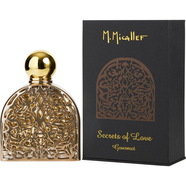 M. Micallef Secrets Of Love Gourmet Eau de Parfum 75mL bottle and box