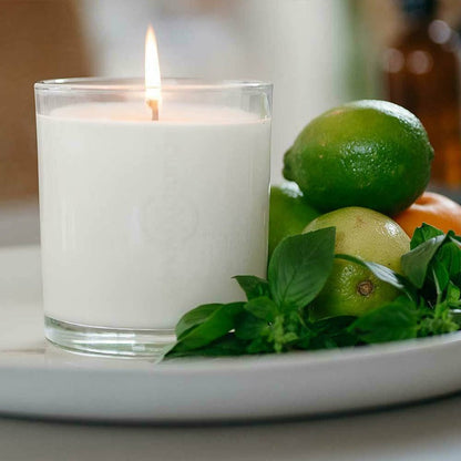 CandleXchange Mandarin, Lime & Basil Soy Candle 400g lifestyle image 2