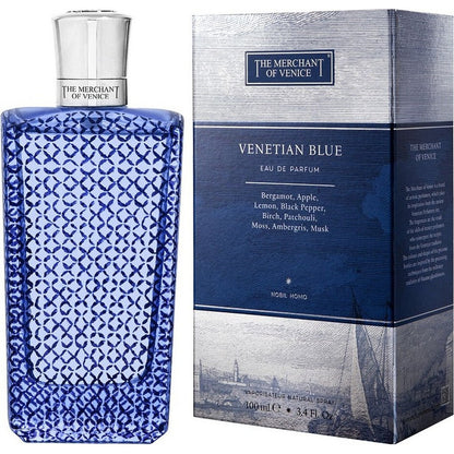 The Merchant of Venice Venetian Blue Eau de Parfum 100mL bottle and box