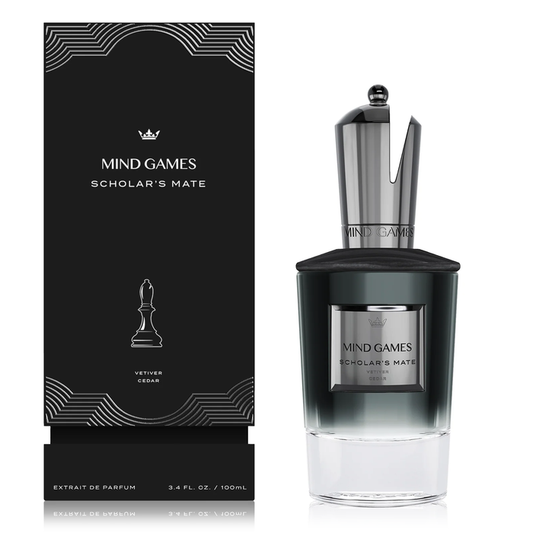 Mind Games Scholar's Mate Extrait de Parfum 100mL bottle and box