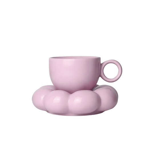 Mug & Saucer - Sage & Cooper - Sage & Cooper Lottie Mug & Saucer Set - Purple - The Gift Company
