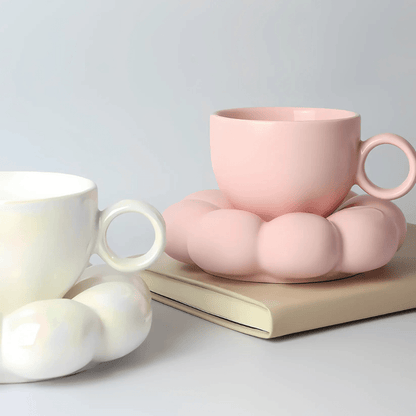 Mug & Saucer - Sage & Cooper - Sage & Cooper Lottie Mug & Saucer Set - Purple - The Gift Company