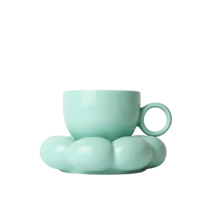 Mug & Saucer - Sage & Cooper - Sage & Cooper Lottie Mug & Saucer Set - Teal - The Gift Company