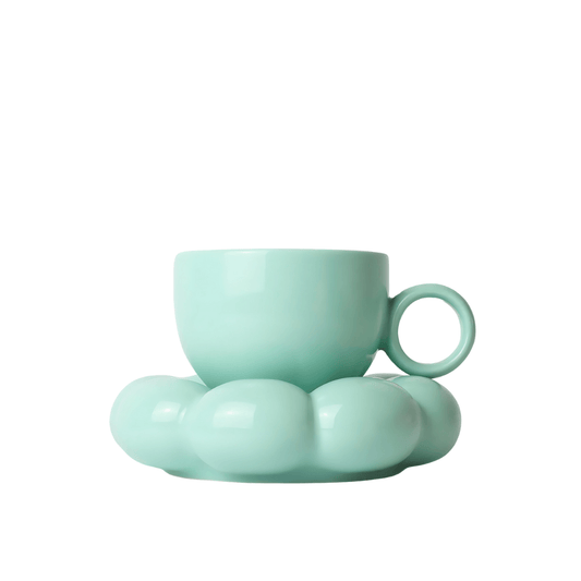 Mug & Saucer - Sage & Cooper - Sage & Cooper Lottie Mug & Saucer Set - Teal - The Gift Company