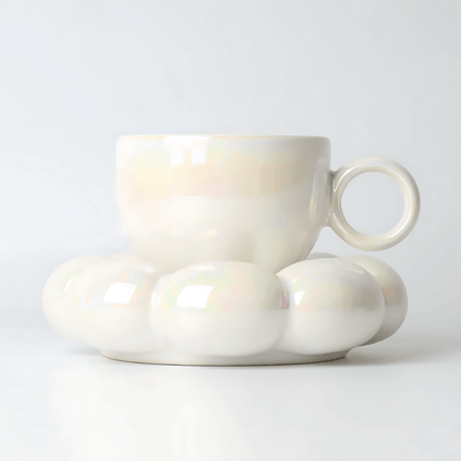 Mug & Saucer - Sage & Cooper - Sage & Cooper Lottie Mug & Saucer Set - White - The Gift Company