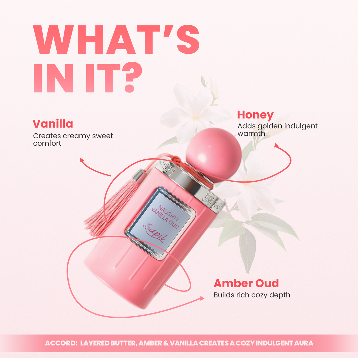 Sapil Naughty Vanilla Oud fragrance details