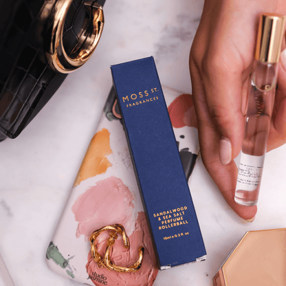 Perfume Rollerball - Moss St Ceramics - MOSS ST Sandalwood & Sea Salt Perfume Rollerball 10ml - The Gift Company