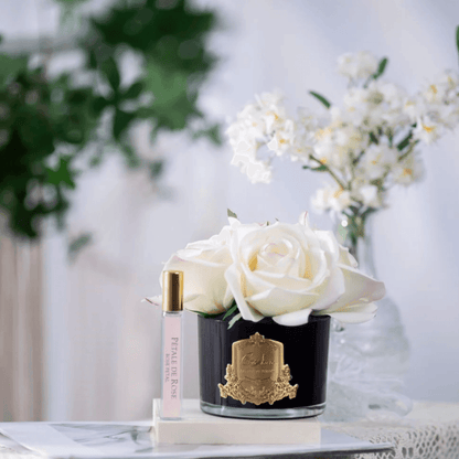 Perfumed Five Roses - Cote Noire - Cote Noire Natural Touch Five Roses - Pink Blush (Black Vessel) - The Gift Company