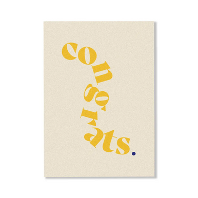 CARDBOARD Greeting Card Congrats.